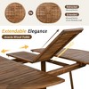 Whisen 5-Piece Patio Extendable Dining Set with 4 Rattan Chairs - Natural - 3 of 4