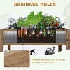 Nasitip Elevated Wooden Planter Box with Storage Shelf, Raised Garden Bed Planter Boxes Large, for Vegetable/Flowers/Herb/Backyard - 2 of 4