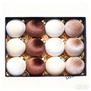 12 Pcs 3.15" Christmas Tree Ornaments Set, Christmas Ball Decorations, Suitable for Christmas Party, Holiday Wedding Indoor and Outdoor Decoration - 1 of 1