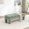 SEYNAR Modern Teddy Velvet Upholstered Rentangle Ottoman - 3 of 4