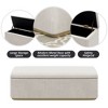 NicBex Morandi Pink/Gray Upholstered Platform Bed Frame Queen/King with Vertical Stripe Corduroy Wingback Headboard,No Box Spring Needed,Easy Assembly - 4 of 4