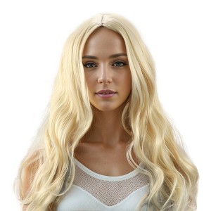 Unique Bargains Women's Big Curly Long Hair Wig Gold Tone 1 Pc - 1 of 4