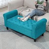 NicBex Storage Bench Ottoman with Storage with Rolled Arms Button Tufted Storage Bench for Bedroom, Entryway - 3 of 4