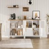 Sideboard Buffet Cabinet with 2 Glass Doors - 29 Inch Large Storage Cabinet, Modern Farmhouse Style, Suitable for Kitchen Dining Room and Living Room - 3 of 4
