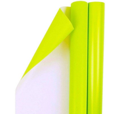 Jam Paper Lime Green Glossy Gift Wrapping Paper Roll - 2 Packs Of 25 Sq. Ft.  : Target