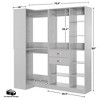 Besiost 71-In Corner Closet System Set with Wood Drawers, Freestanding Closet Organizer with - 4 of 4