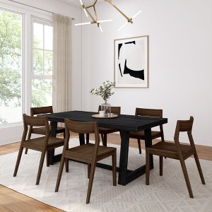 Classic Table + 6 Walnut Chairs - 1 of 2