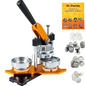 VEVOR Button Maker Machine, 75 mm (3 inch) Badge Punch Press Kit, Button Making Supplies with 500pcs Button Parts,Silver - 1 of 4