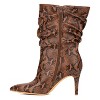Fashion To Figure Women's Fiona Heeled Boot - Wide Width - 8, BROWN - 3 of 4