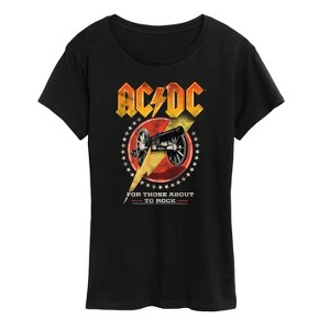 Women's AC/DC About To Rock Short Sleeve Graphic T-Shirt - Black - 4X ...