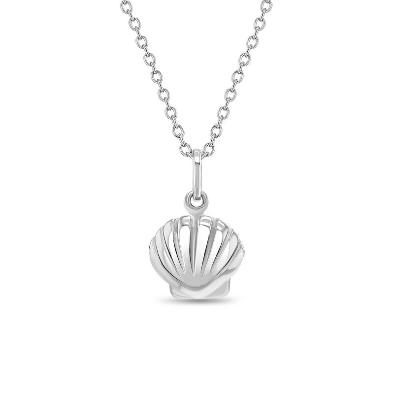 Girls' Lustrous Seashell Sterling Silver Necklace - In Season Jewelry, 1 of 4