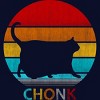 Junior's Design By Humans Vintage Chonk Cat Silhouette By ZeusSE T-Shirt - 2 of 3