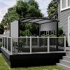 GustoWave 10' x 10' Outdoor Arched Pergola Gazebo with Sun Shade for Backyards - 3 of 4