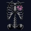 Girl's Lost Gods Halloween Skeleton Rib Cage Heart T-Shirt - 2 of 4