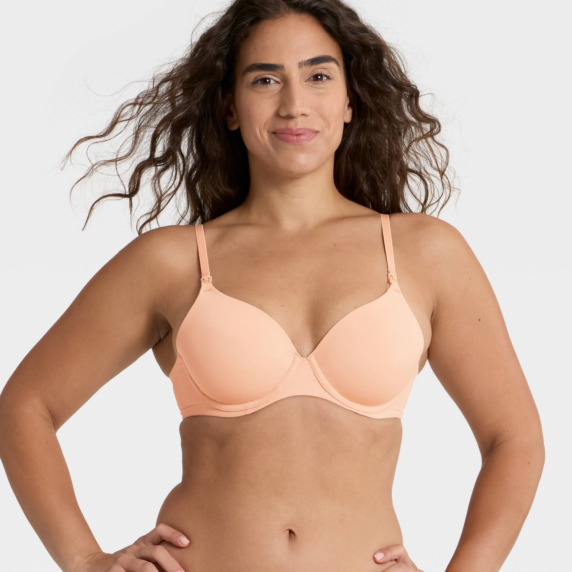 Women's Lightly Lined Full Coverage Nursing Bra - Auden™ Pearl Tan 32D