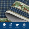 COZONY Bordered Plaid Christmas Rug, Washable Low Pile Non Slip Holiday Carpet for Living Room Bedroom Dining Room - 2 of 4