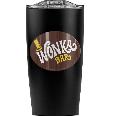 Willy Wonka And The Chocolate Factory Wonka Bar Logo Steel Tumbler 20oz Coffee Travel Mug