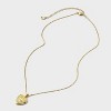 14K Gold Dipped Heart Charm Initial Necklace - A New Day™ Gold - 2 of 4