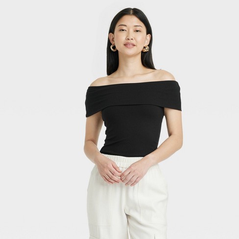 Black off the shoulder top target on sale