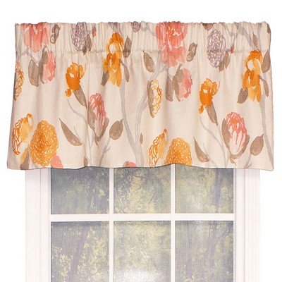 RLF Home Yoshino Tailored Window Treatment Premium Quality Valance 3" Rod Pocket 50" x 14" Kumquat