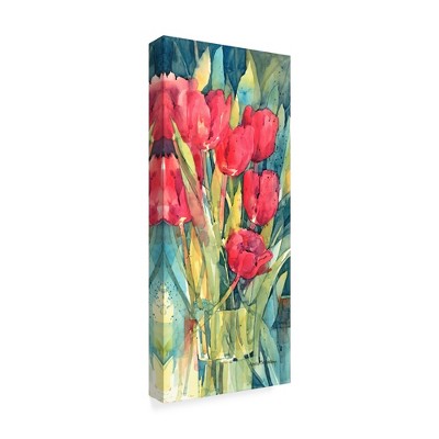 Trademark Fine Art -Annelein Beukenkamp 'Red Hot Tulips' Canvas Art