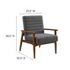 Modway Jensen Accent Chair, Walnut Charcoal - 3 of 4