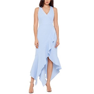 XSCAPE Womens Handkerchief-Hem Slit Gown Dress - 1 of 1