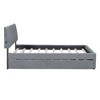 Sapphtopaz Bed Frame with Teddy Vertical Stripes LED Headboard Upholstered Platform Bed for Bedroom, Apartment - 4 of 4