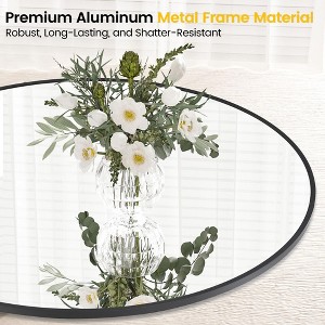 Mirror for Wall,  Metal Frame Circle Mirror, Round Bathroom Mirror for Wall Decor, Round Wall Mirror - 1 of 4