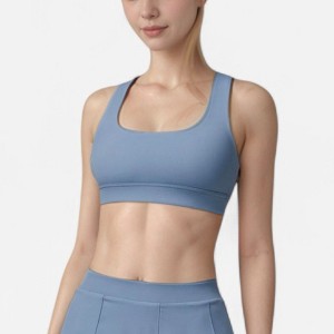 Anna-Kaci Women's Square Neckline Sports Bra with Supportive Underband for Low to Medium Impact Activities - 1 of 4