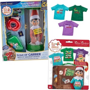 The Elf on the Shelf Carrier Bundle – 20th Anniversary Carrier, Sweet Treat Tees & Elf Mates Shirts, Ages 3+ - 1 of 4