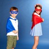 Blue Panda 12-Pack Action Hero Dress Up Capes for Kids Halloween Party Costumes Supplies - Black, Red, Blue - 2 of 4