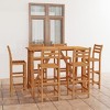 vidaXL Outdoor Bar Set Natural Wood Solid Acacia Wood Medium - 2 of 4