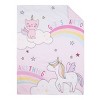 4pc Toddler Everything Caticorn Girl Power Kids' Bedding Set: NoJo, Pink, Microfiber, Girls Bedding, Standard Crib/Toddler - 2 of 4