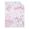 4pc Toddler Everything Caticorn Girl Power Kids' Bedding Set: NoJo, Pink, Microfiber, Girls Bedding, Standard Crib/Toddler - image 2 of 4