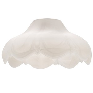 DORESshop Milk White Glass Flower Lampshade Replacement 1.7 Fitter Width for Traditional Lighting Fixtures, 8.5 in. - 1 of 4