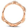 Pompeii3 1/4Ct Diamond Link Fashion Ring Womens 14k Rose Gold Anniversary Band - 3 of 4