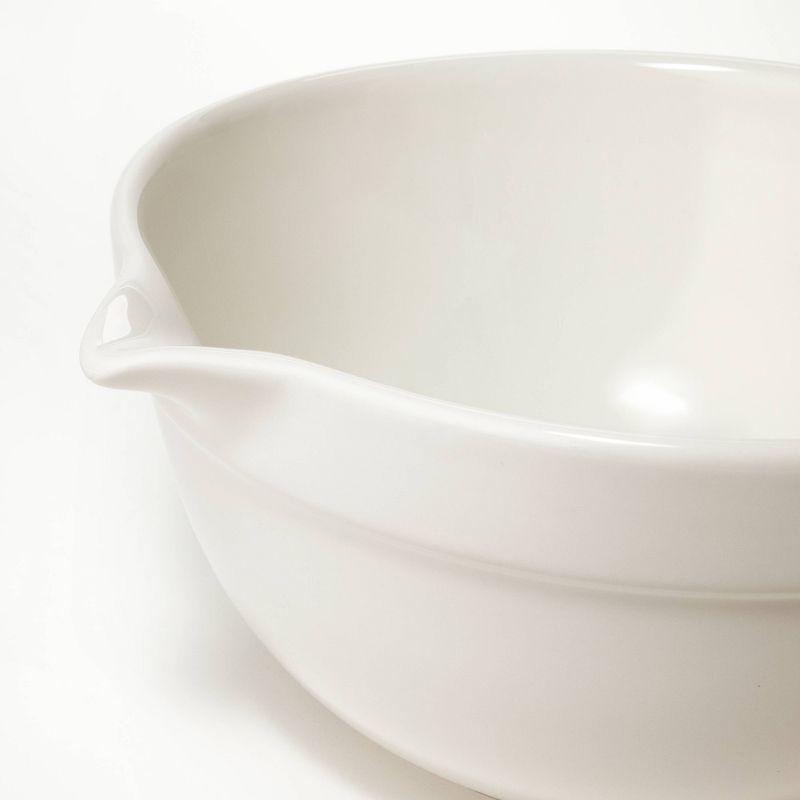 3qt Ceramic Batter Mixing Bowl Cream - Figmint&#8482;, 4 of 7