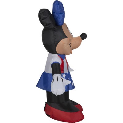 Patriotic Minnie Mouse Inflatable with Red, White, and Blue Outfit