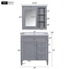 Surface Mount Medicine Cabinet,Vanity Mirror Cabinet,Bathroom Vanities And Medicine Cabinets,One Sink Bathroom Vanity,Shaving Cabinet-The Pop Home - image 4 of 4