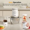 Heynemo 4-IN-1 Food Processor: Electric Chopper for Meat Grinder, Vegetable Chopper, Juicer, Garlic Peeler & Coffee Grinder, Portable Blender, White - 4 of 4