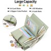 BEAFUP Small Leather Wallet for Women - with RFID Blocking  and Zipper Closure, 14 Card Slots & Coin Pocket for Everyday Carry, Travel - 4 of 4