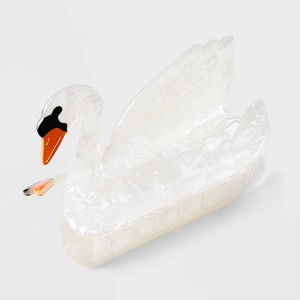 Acrylic Swan Hair Claw Clip - Wild Fable™ White - 1 of 2