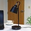 Simple Designs Sleek Essentials Metal Looped Desk Lamp with USB Black - 4 of 4
