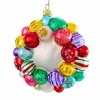 Cody Foster 4.25 In Ornament Wreath Multi Colored Christmas Ball Ornaments Glittered Designs Tree Ornaments - 2 of 4