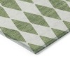 Green And Ivory Geometric Washable Indoor Outdoor Area Rug - 4 of 4