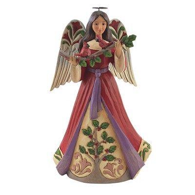 Jim Shore 9.5" Holly Makes The Holiday Cardinal Angel Tree  -  Decorative Figurines