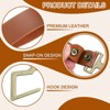 Unique Bargains PU Leather Outdoor Camping Hanging Pots Utensils V-Shape Utility Hooks 5 Pcs - 3 of 4