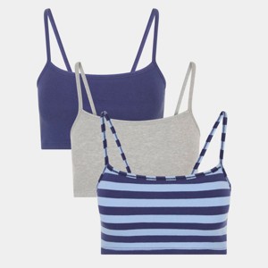Fruit of the Loom Women's Spaghetti Strap Cotton Sports Bra 3-Pack - 1 of 4