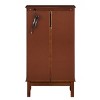 Syemin Decorative Storage Cabinets Curio Cabinet, Curio Diapaly Cabinet with Adjustable Shelves, Freestanding Linen Cabinet, Red, 26"*11.75"*43.5" - 4 of 4